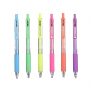 齐心 GPP023A 纯时代6色按动中性笔 子弹头0.6mm