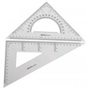 得力6425三角尺25cm(套)